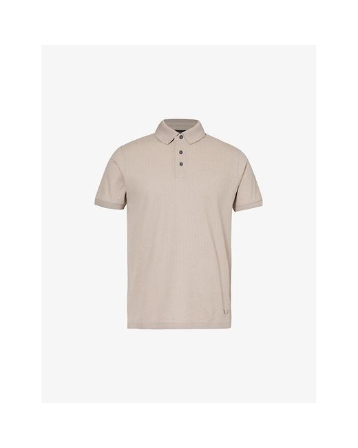 Emporio Armani Brand-patch Relaxed-fit Cotton Polo Shirt in Natural for ...