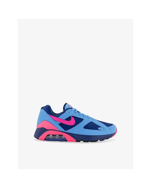 Nike Blue Air 180 Suede And Woven Low-Top Trainers for men