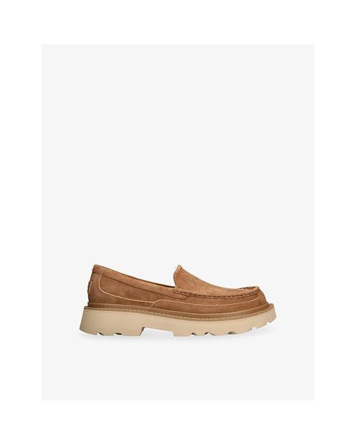 Ugg Brown Ascot Lug Suede Loafers for men