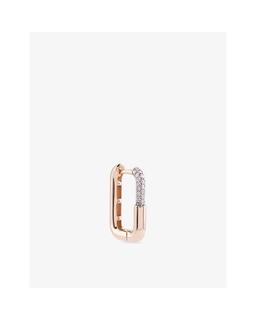 Kismet by Milka White Wanderlust Maxi 0.10Ct Diamond Hoop Earring