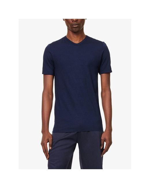 Zimmerli of Switzerland Blue Regular-Fit Jersey T-Shirt for men