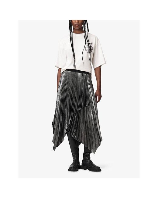 AllSaints White Seraph Amelie Graphic-Print Cotton T-Shirt