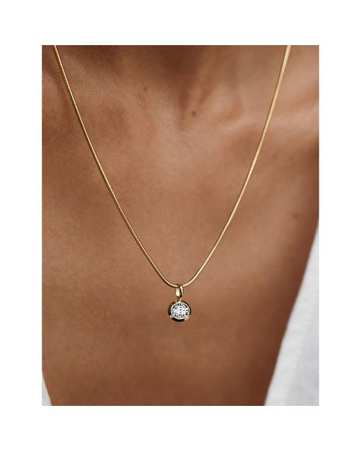 Monica Vinader Metallic Oval 18Ct Vermeil And Lab Grown Diamond Pendant
