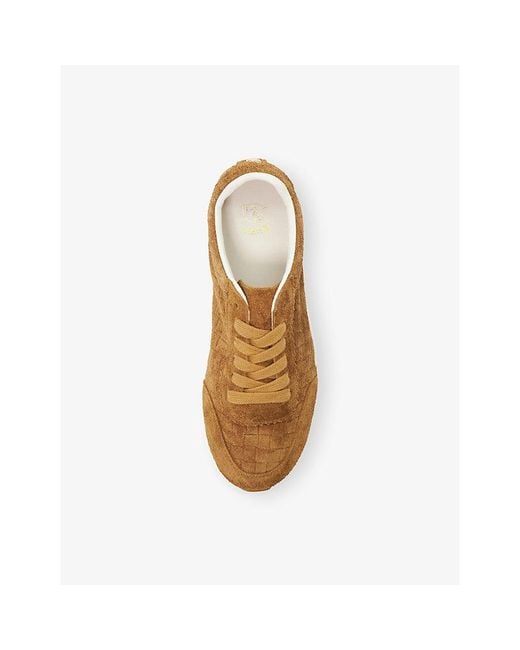 Dune Brown Elora Suede Trainers