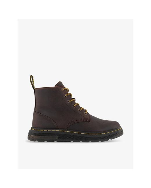 Dr. Martens Black Crewson Crazy Horse Lace-up Leather Chukka Boots for men