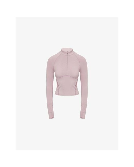 ADANOLA Pink Ultimate Long-Sleeves Stretch-Woven Top