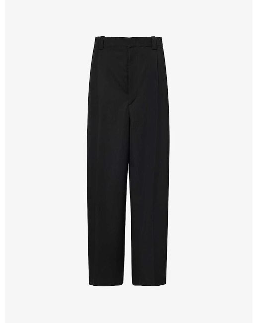 Jacquemus Black Le Pantalon Salti Relaxed-fit Wide-leg Wool Trousers for men
