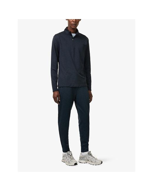 vuori Blue Ponto Half-Zip Stretch-Jersey Sweatshirt for men