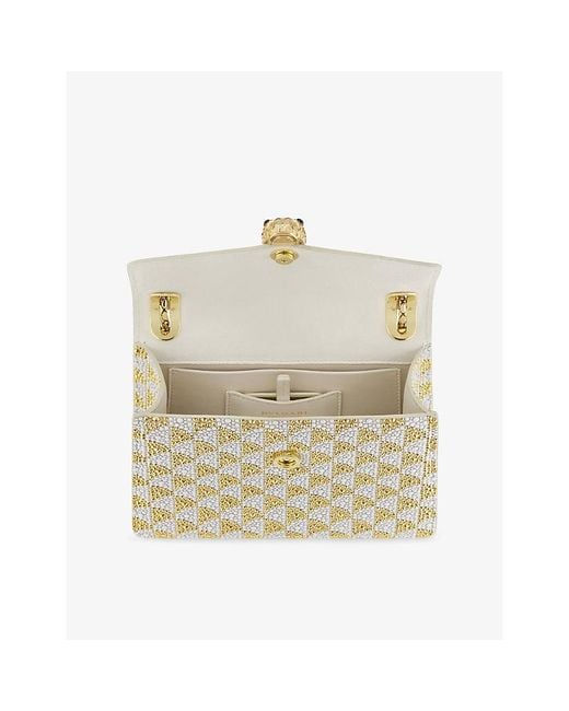 BVLGARI Natural Serpenti Forever Day-To-Night Small Crystal And Leather Shoulder Bag