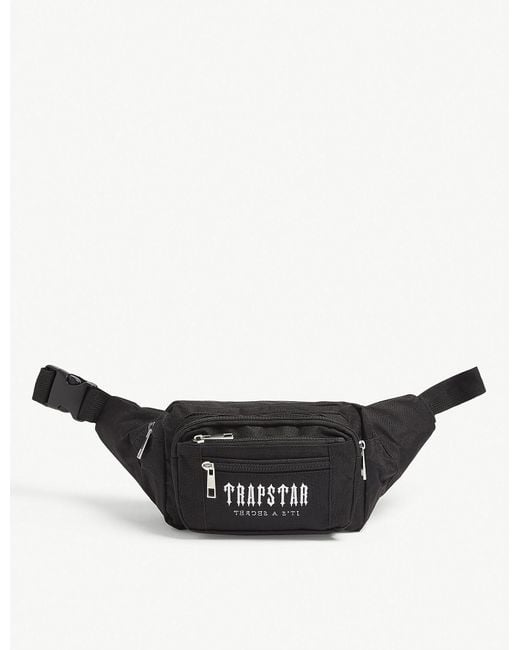 Trapstar Black Embroidered Belt Bag for men