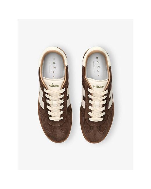 Hogan Brown Cool Suede Low-Top Trainers