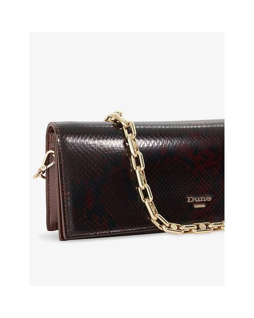 Dune White Bemuse Leather Shoulder Bag