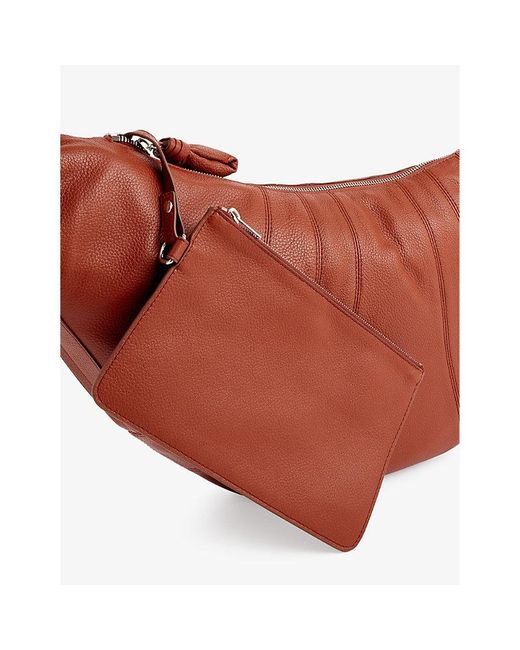 Lemaire Red Croissant Grand Leather Cross-body Bag