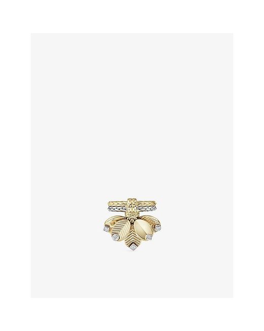 Cartier White Grain De Café 18Ct- And 0.19Ct Diamond Ring