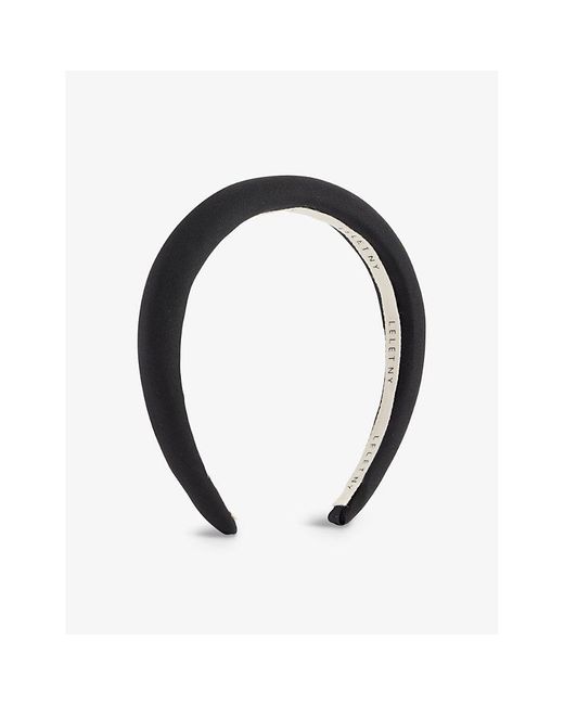 Lelet Black Robyn Padded Silk Headband