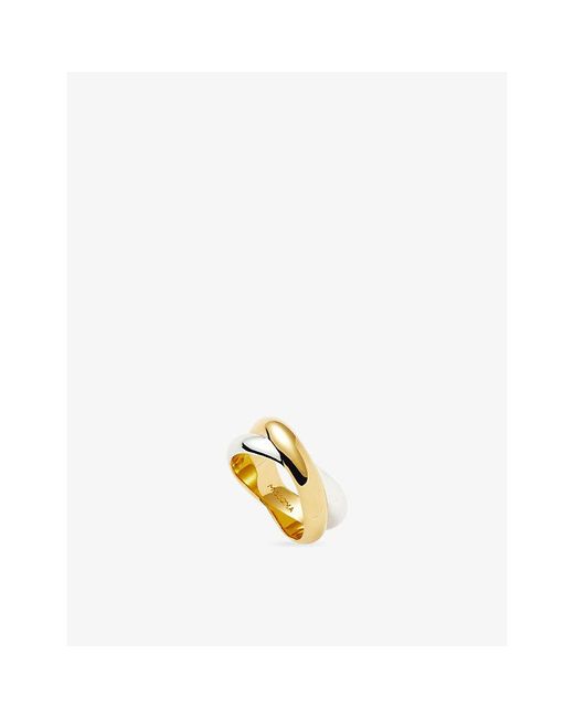 Missoma Metallic Lucy Williams X Chunky Entwine 18Ct And-Plated Brass Ring