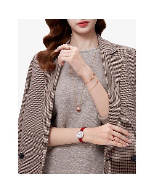 Piaget Pink Possession 18Ct Rose- Carnelian And 0.21Ct Brilliant-Cut Diamond Bangle