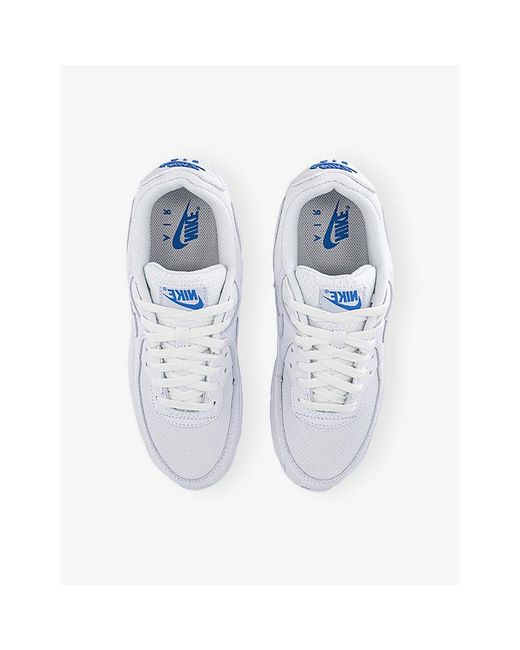 Nike White Air Max 90 Leather And Mesh Trainers for men