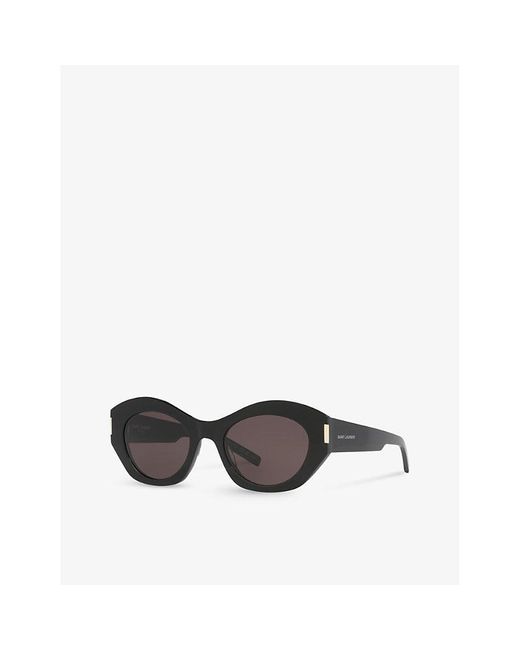 Saint Laurent Gray Sl639 Cat-eye Frame Acetate Sunglasses