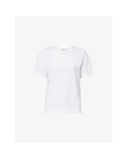 Totême White Classic Short-Sleeve Cotton-Jersey T-Shirt