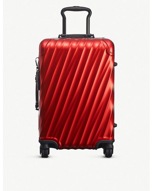 Tumi Red 19 Degree Aluminium International Carry On Suitcase