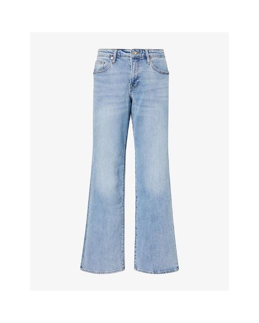 GOOD AMERICAN Blue Vintage Low-Rise Loose Denim Jeans