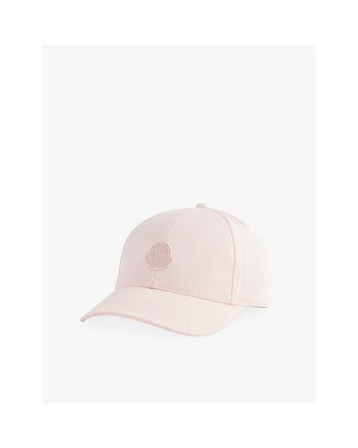 Moncler Pink Logo-Embroidered Cotton Baseball Cap