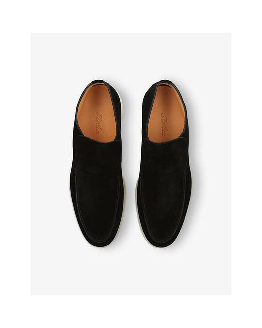 Aurélien Black City Suede Loafers for men