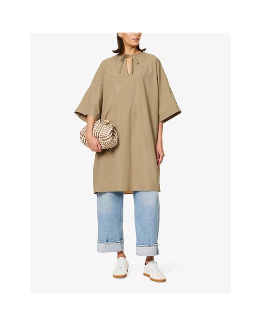 Weekend by Maxmara Natural Caro Relaxed-fit Cotton Midi Dress