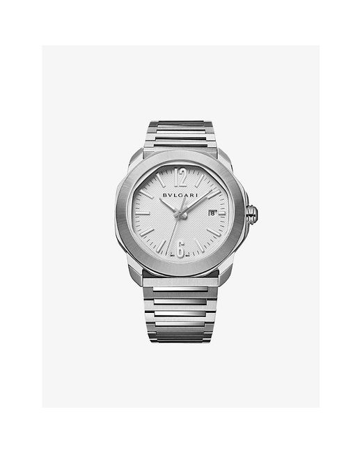 BVLGARI Metallic Re00018 Octo Roma Stainless-steel Automatic Watch