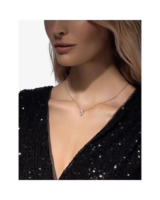 Messika Metallic Fiery And 0.25Ct Diamond Pendant Necklace