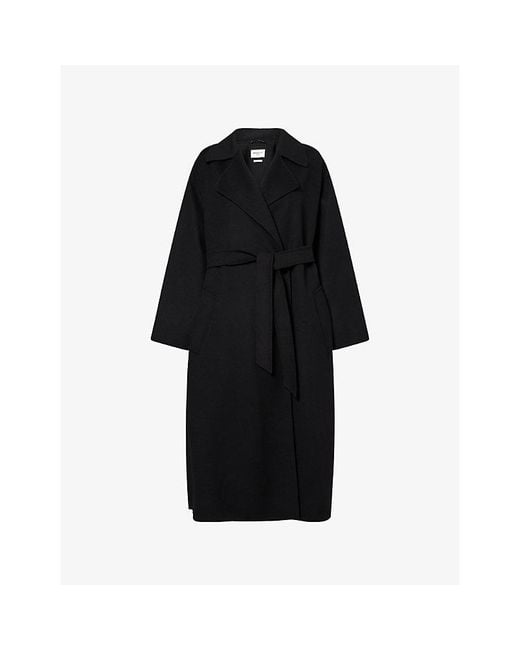 Weekend by Maxmara Black Brushed Wool Coat