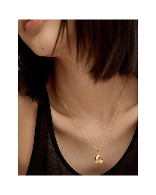 Monica Vinader Metallic Gp Heart 18Ct Vermeil Pendant Charm