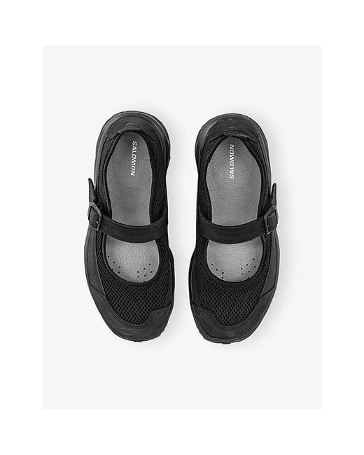 Salomon Black Rx Marie-Jeanne Nubuck-Leather And Mesh Trainers
