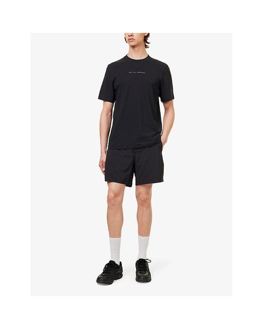 lululemon athletica Black Pace Breaker Regular-fit Stretch-recycled Polyester Short for men