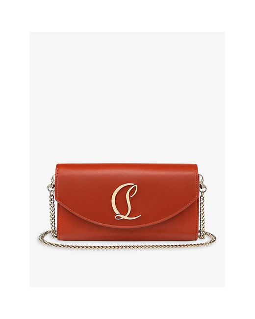 Christian Louboutin Red Loubi54 Leather Chain Wallet