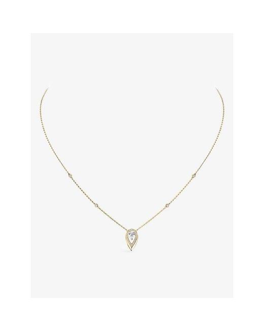 Messika Metallic Fiery And 0.25Ct Diamond Pendant Necklace