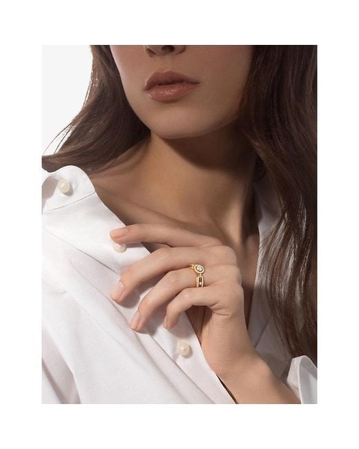 Messika Metallic Move Link Solitaire 18Ct- And 0.80Ct Diamond Ring