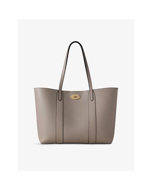 Mulberry Gray Bayswater Leather Tote Bag