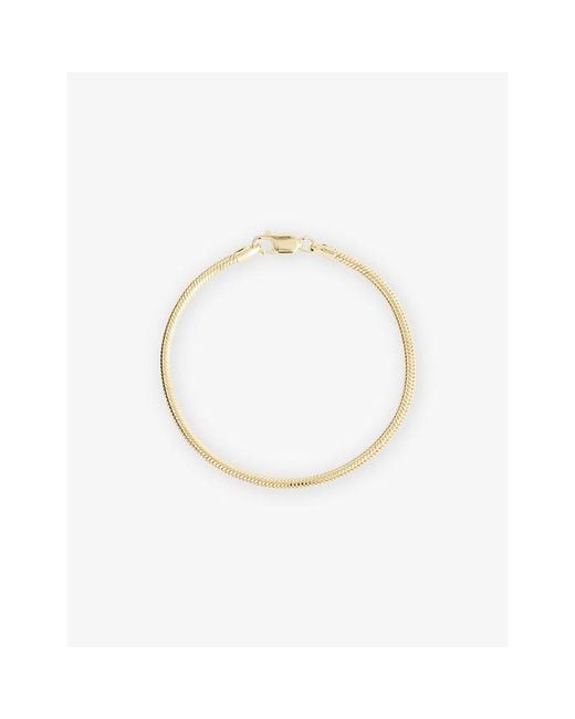 Lisa Gozlan Metallic Snake Chain 14Ct-Plated Sterling- Bracelet
