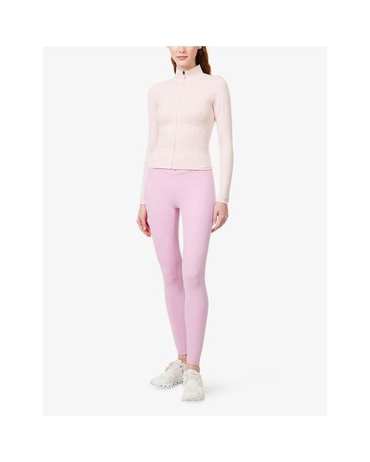 BO+TEE Pink Soft Active Wrap-Waist Leggings