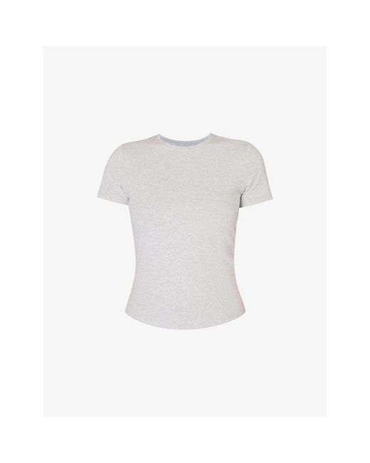 Sweaty Betty White Essential Sculpt Short-Sleeved Stretch-Woven T-Shirt