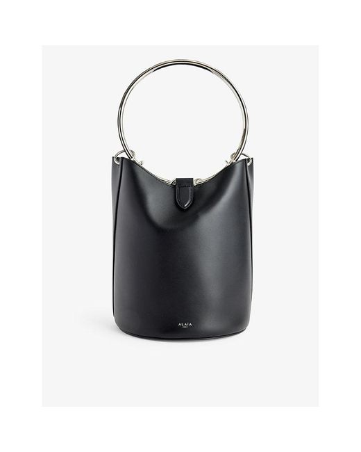 Alaïa Black Ring Leather Shoulder Bag