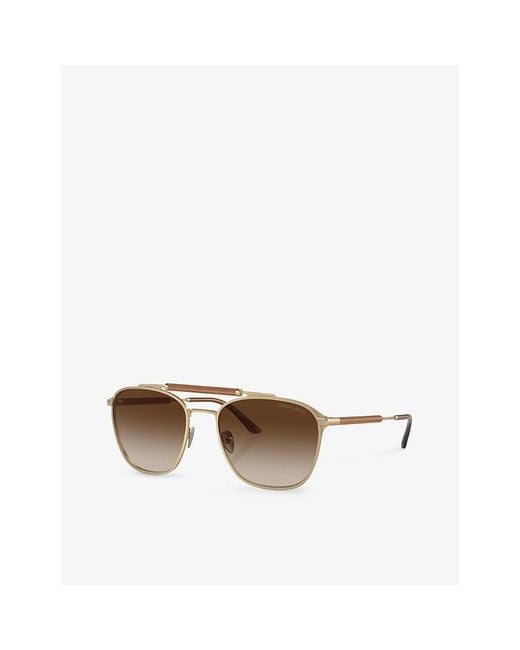 Giorgio Armani Metallic Ar6149 Square-frame Metal Sunglasses