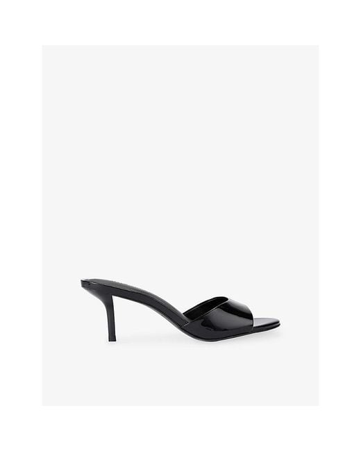 Steve Madden Black Kendrix Leather Heeled Mules