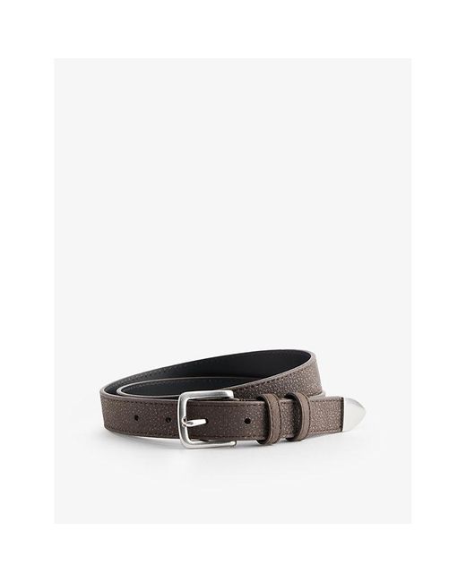 Paul Smith Multicolor Branded Grained Leather Belt for men