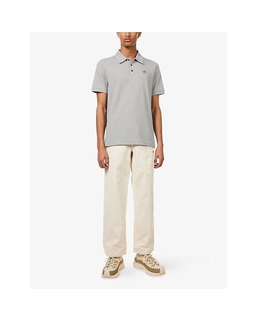 Canada Goose Gray Beckley Brand-Embroidered Cotton Polo Shirt for men