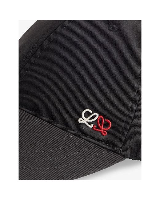 Loewe Black Flag-Patch Cotton Cap for men