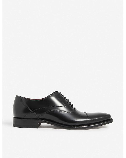 Loake Black Sharp Leather Oxford Shoes for men