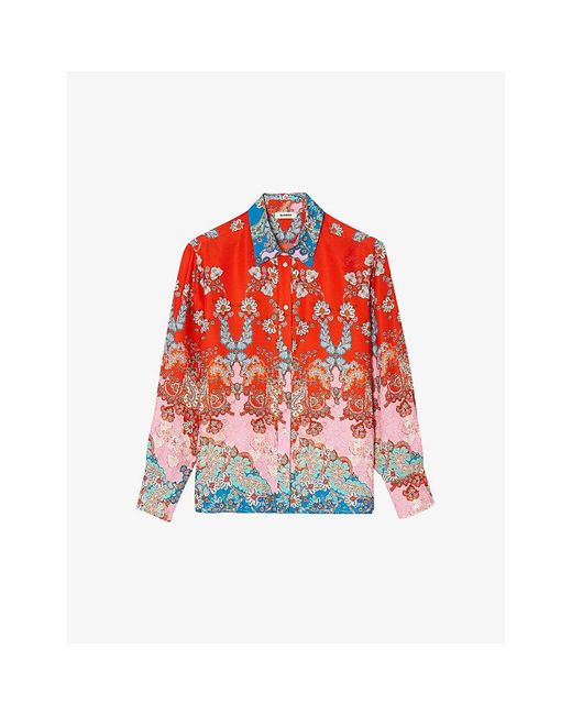 Sandro Multicolor Patterned Shirt